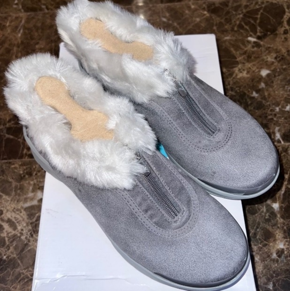 Bzees Golden Zip Steel Grey 7.5